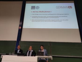 Vorstellung des Positionspapieres im Rahmen des 8. U15-Dialogs zur Lehre
